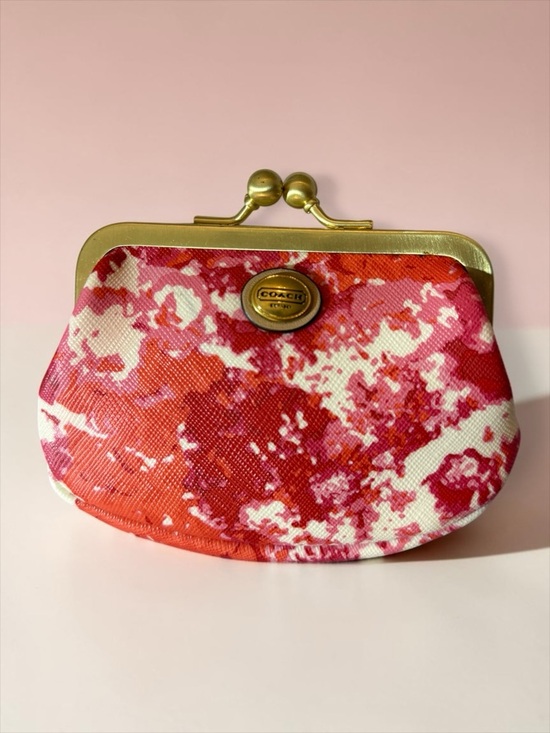 Coach Handbags - Coach Peyton Floral Framed Kisslock Coin Purse, Hard to Find!